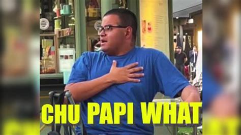 Chu papi muñañyo meaning. What does Papi Chulo mean on TikTok? Papi Chulo is actually a Spanish phrase but it’s been adopted as a slang term on TikTok. If you take the phrase literally, ‘papi’ means ‘daddy’, and ... 