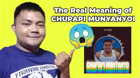 Chu papi munyanyo translate. Nov 13, 2020 ... According to urban dictionary, Munanyo means a word that no one knows the meaning too. Like I said, it's a totally random word that someone just ... 