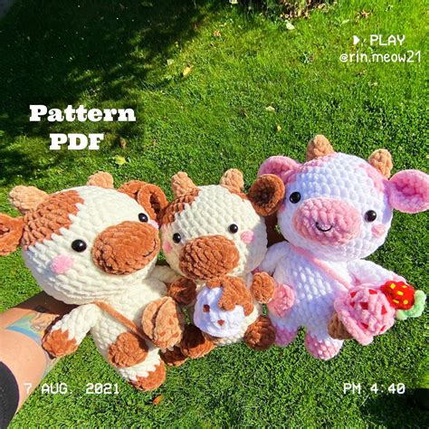Chubby Cow Crochet Pattern Free The Full Video Tutorial Is Available