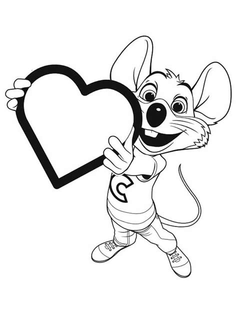 Chuck E Cheese Coloring Page