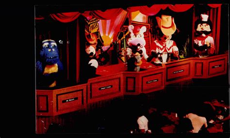 The Shelf (also known as the Portrait Show or the Portrait Stage) was the first and original animatronic show format at Pizza Time Theatre restaurants. During the early 1980s it was replaced with the Balcony Stage. Chuck E. Cheese (1977-1991) Jasper T. Jowls (1977-1991) Pasqually P. Pieplate (1977-1991) Crusty The Cat (1977-1978) Mr. Munch (1978-1991) Helen Henny (1978-1991) Foxy Colleen (1979 ... . 