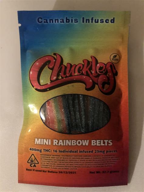 Chuckles - Mini Rainbow Belts Green Moon Dispensar