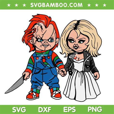 Chucky And Tiffany SVG, Horror Movie SVG, Halloween Character Couples SVG