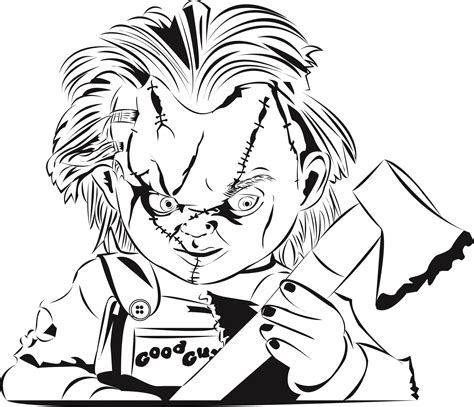 Chucky coloring. ᐉ【 Chucky Coloring Pages 】for ️ Kids and ️ Adults ⭐ Just Coloring Pages ⭐ Coloring Pictures for Free ️ Print and Download 
