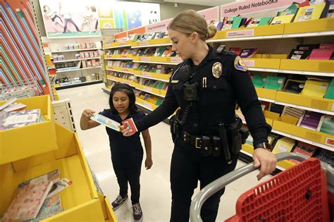 Chula Vista police officers take students on a shopping spree