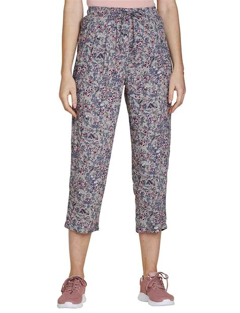 Chums Ladies Viscose Crop Print Trouser - Amazon