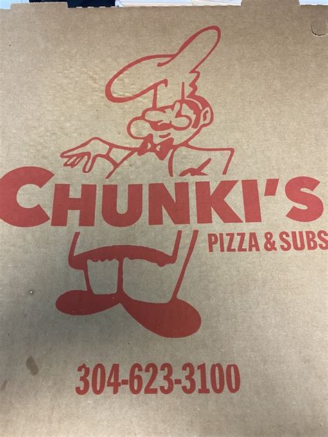 Chunki's pizza & subs menu. Addons: Garlic Stix $.95 each. Small Dressings (Oil & Vinegar, Italian, French or House Dressing) $.65 each. Large Dressings (Oil & Vinegar, Italian, French or House Dressing) $.95 each. Blue Cheese small – $.75, large – $1.10. 