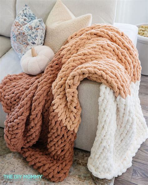 Chunky Knit Blanket Diy