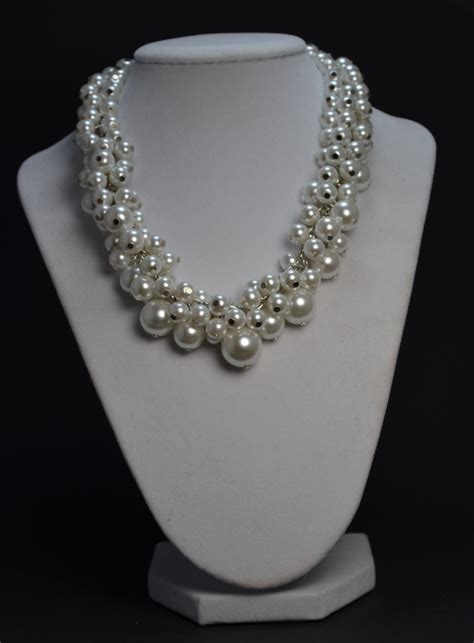 Chunky White Pearl Necklace - Etsy