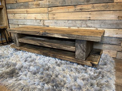 Chunky Wood Tv Stand - Etsy