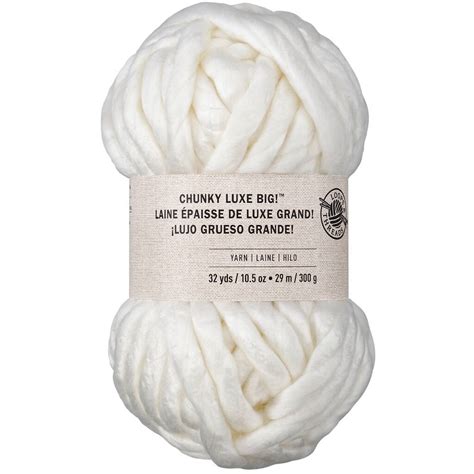 Chunky luxe big yarn. Shop the JOANN fabric and craft store online to stock up for any project. Find fabric by the yard, sewing machines, Cricut machines, arts and crafts, yarn, home decor, and more! 
