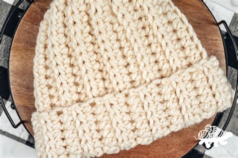Chunky rib crochet beanie.  Easy Breezy Chunky Beanie Crochet Pattern T...