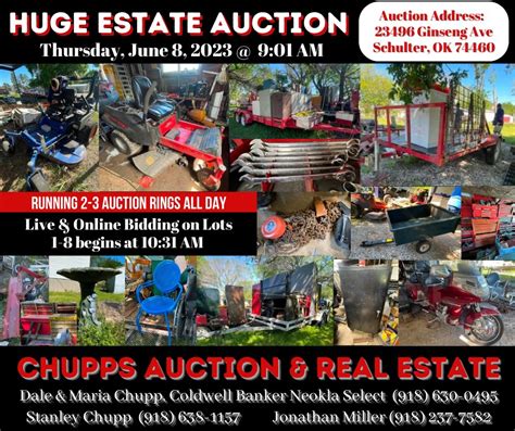 Public Auction Thursday, Feb 17, 2022 Auction starts @ 9:18 AM Address: 57535 SH 48 Terlton, OK 74081 Click for more info:... Public Auction Thursday, Feb 17,... - Chupps Auction Company 