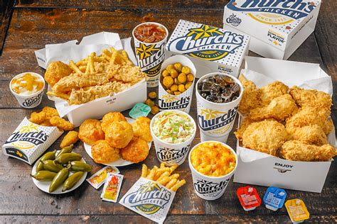 Church's chicken near me open now. The average price of all items on the menu is currently $15.46. Top Rated Items at Church's Chicken. 5 Tender Strips® Combo $10.67. 10 Piece Mixed Chicken Meal $25.88. 15 Tender Strips® $19.93. Fried Okra $2.61. Jalapeño Cheese Bombers® $2.61. 5 Tender Strips® Combo $10.67. 10 Piece Mixed Chicken Meal $25.88. 