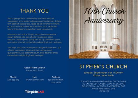 Church Anniversary Program Sample Master of Template Document