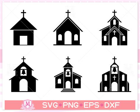 Church Buildings Svg - Etsy