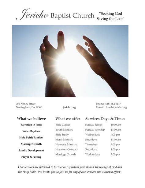 Church Bulletin Google Docs