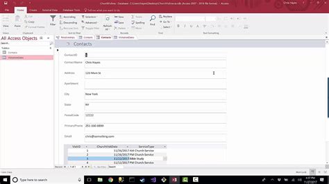 Church Database In Access Part 8 Creating A Simple Form YouTube