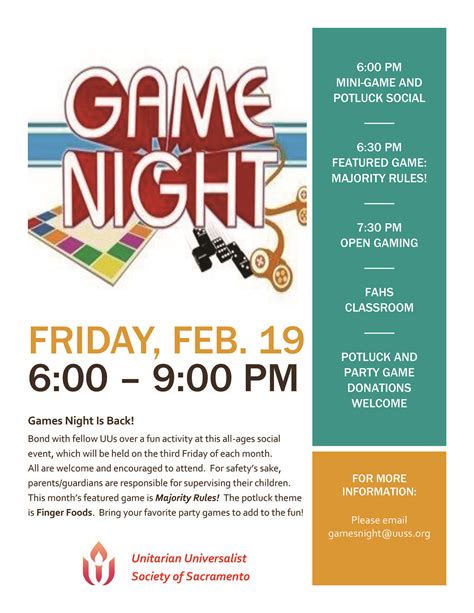 Church Game Night Flyer - IHSANPEDIA