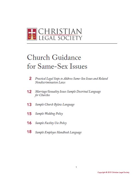 Church Guidance for Same
