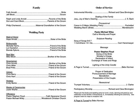 Church Program Template Word
