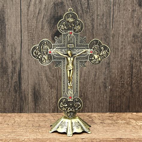 Church Relics Figurines Jesus Christ On The Stand Cross Wall …