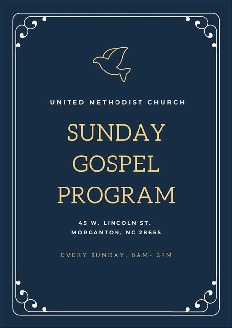 Church Service Program Template
