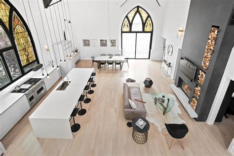 This gothic revival church in San Francisco was perfect for converting into one very large single family home. With original doors and hardware and hand-painted ceilings – the cavernous space would be an experience to live in. Before putting it on the market, the owner spent $3 million renovating it. It has since sold.