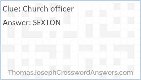 Church officer crossword clue - NewsDayCrosswordAnswers.com