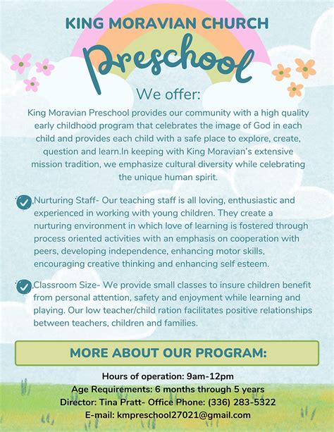 Church pre school near me.  The list is alphabetized for quick navigation.  Share ...