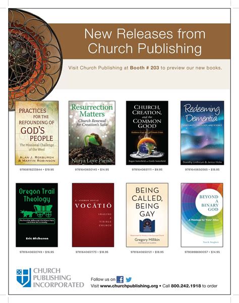Church publishing. Church Publishing Incorporated is the publisher of official worship materials, books, church supplies, music, and digital ministry resources for the Episcopal Church. 