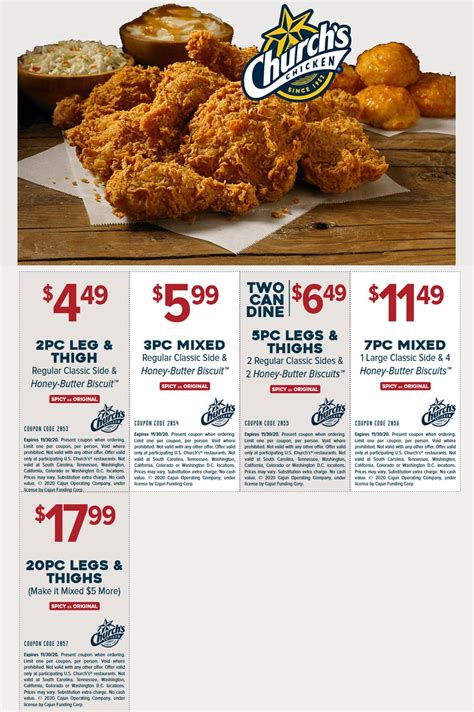 Churchs coupon code. Our app is oozing with perks. Order all your down home favorites, save time waiting in line and get exclusive promotions (we know you love these)! With the new Church’s Texas Chicken® app you can: Download Church’s Texas Chicken® app to order ahead and get exclusive offers, deals & promotions. Order online and skip the line®! 