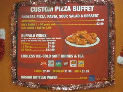 Cici pizza buffet price. Cicis Pizza - Houston-Gessner. 8000 S Gessner Rd. Houston, TX 77036. (713) 771-1174. Find another location. Turn everyday life into a buffet of endless fun! We're serving Pasadena all-you-can-eat pizza, pasta, salad and dessert for one low price, come visit today! 