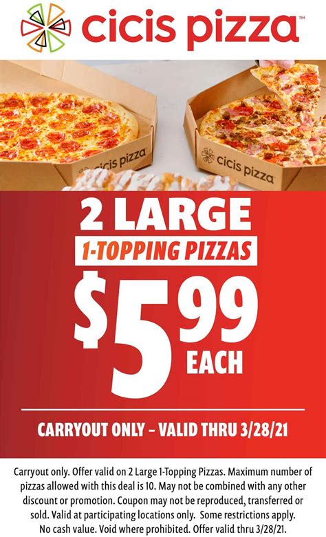 Cicis pizza deals near me. OPEN TODAY UNTIL 10:00 PM. 3553 Northgate Dr. Myrtle Beach, SC 29588. (843) 294-2121. VIEW MENU. Order Online. Order Delivery. Restaurant Hours. 