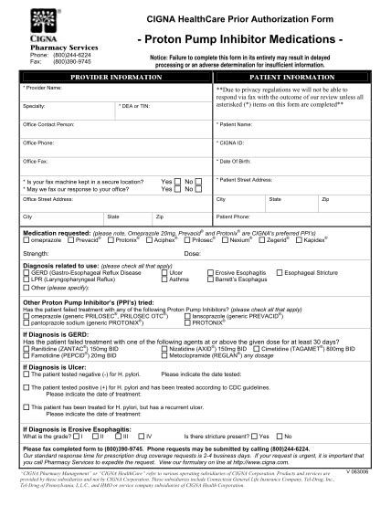Cigna Botox Prior Authorization Form Printable Printable Forms Free