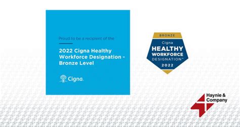 Cigna Healthy Workforce Designation™ Haynie & Company