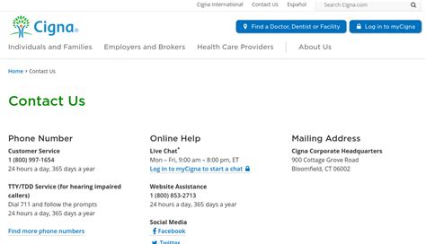 Cigna email address. Contact Customer Service. For questions about your medical insurance plan, your claims or in case of emergency, please use the dedicated contact details on your membership card or on your personal webpages. Best times to call (pdf) 