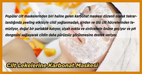 Cilt maskesi karbonat.