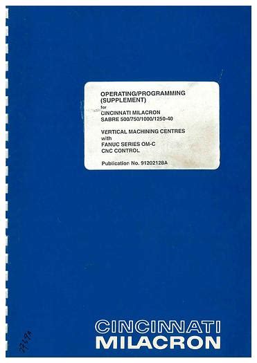 Cincinnati milacron sabre 500 service manual. - Accident prevention manual for business and industry administration programs 14ed.