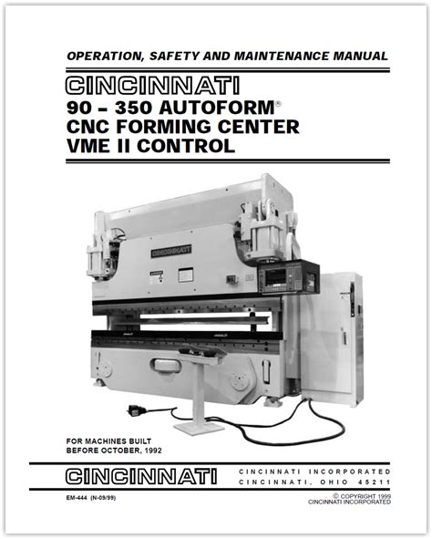 Cincinnati press brake machine service manual. - Guía de indicador de servicio de bmw.