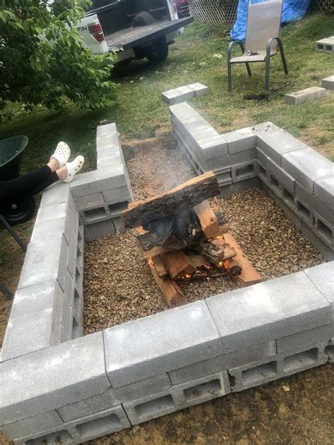 Cinder block fire pit ideas.  You could also find them on Craigslist, possibly for free.  Some...