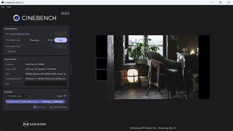 Cinebench stuck on preparing.  It will not run the benchmark and get stuck on 'pre...