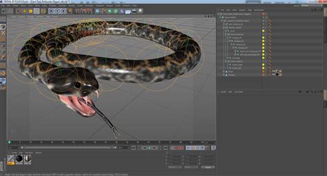 Cinema 4D Snake Rig Models TurboSquid