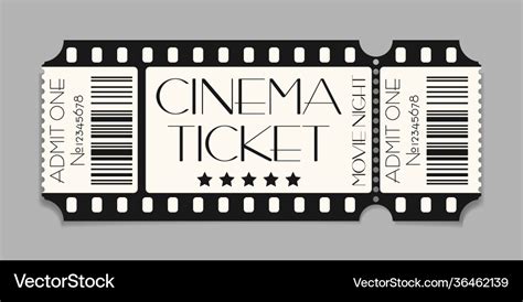 Cinema Ticket Outline Illustrations & Vectors - Dreamstime