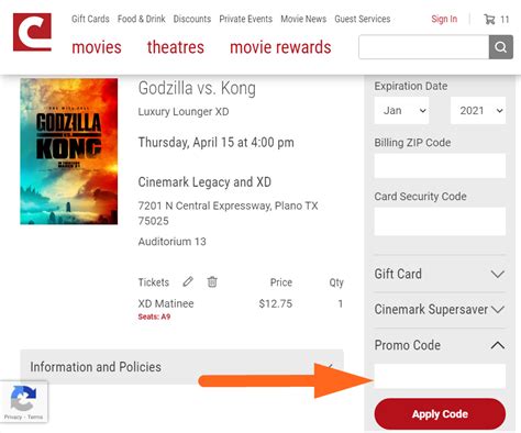 Oct 11, 2023 · Cinemark Theatres promo codes, coupons & deals, October 2023. Save BIG w/ (38) Cinemark Theatres verified coupon codes & storewide coupon codes. Shoppers saved an average of $15.75 w/ Cinemark Theatres discount codes, 25% off vouchers, free shipping deals. Cinemark Theatres military & senior discounts, student discounts, reseller codes & Cinemark Theatres Reddit codes. . 