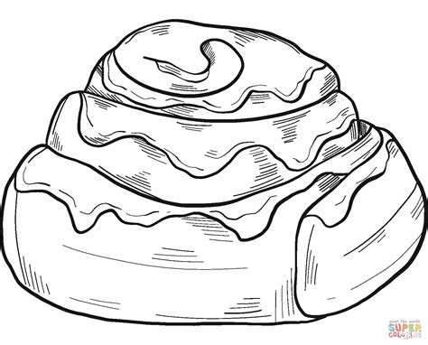 Cinnamon Roll Page Coloring Pages