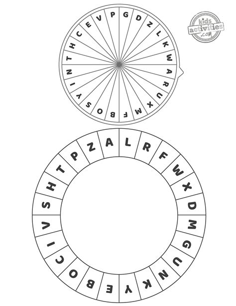 Cipher wheel template pdf.  To make a code select a letter on the outside wheel and li...