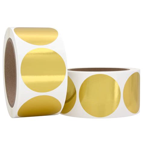 Circle Roll Labels Roll Round Labels Gold Image Printing
