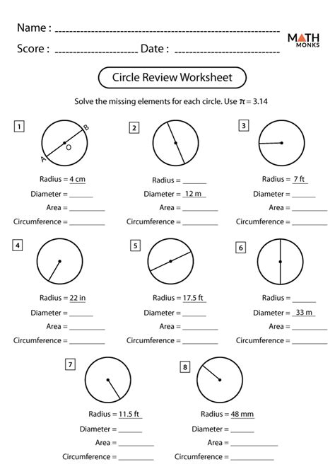 Circle Worksheets Math Monks Worksheets Library
