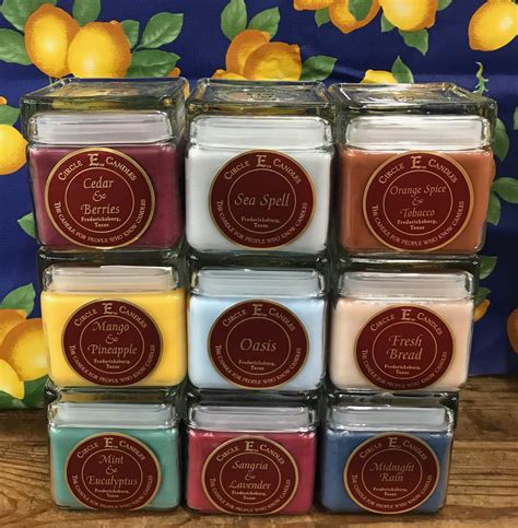 Circle e candles. Presented in a beautifully decorated glass holder, Circle E Candles are a simple way to achieve balance and harmony in your home by filling your room with the long-lasting scent of Country Morning; Cinnamon pumpkin spice with a burst of vanilla and nutmeg ; These hand-poured candles have lead free wicks, a smooth creamy wax and … 